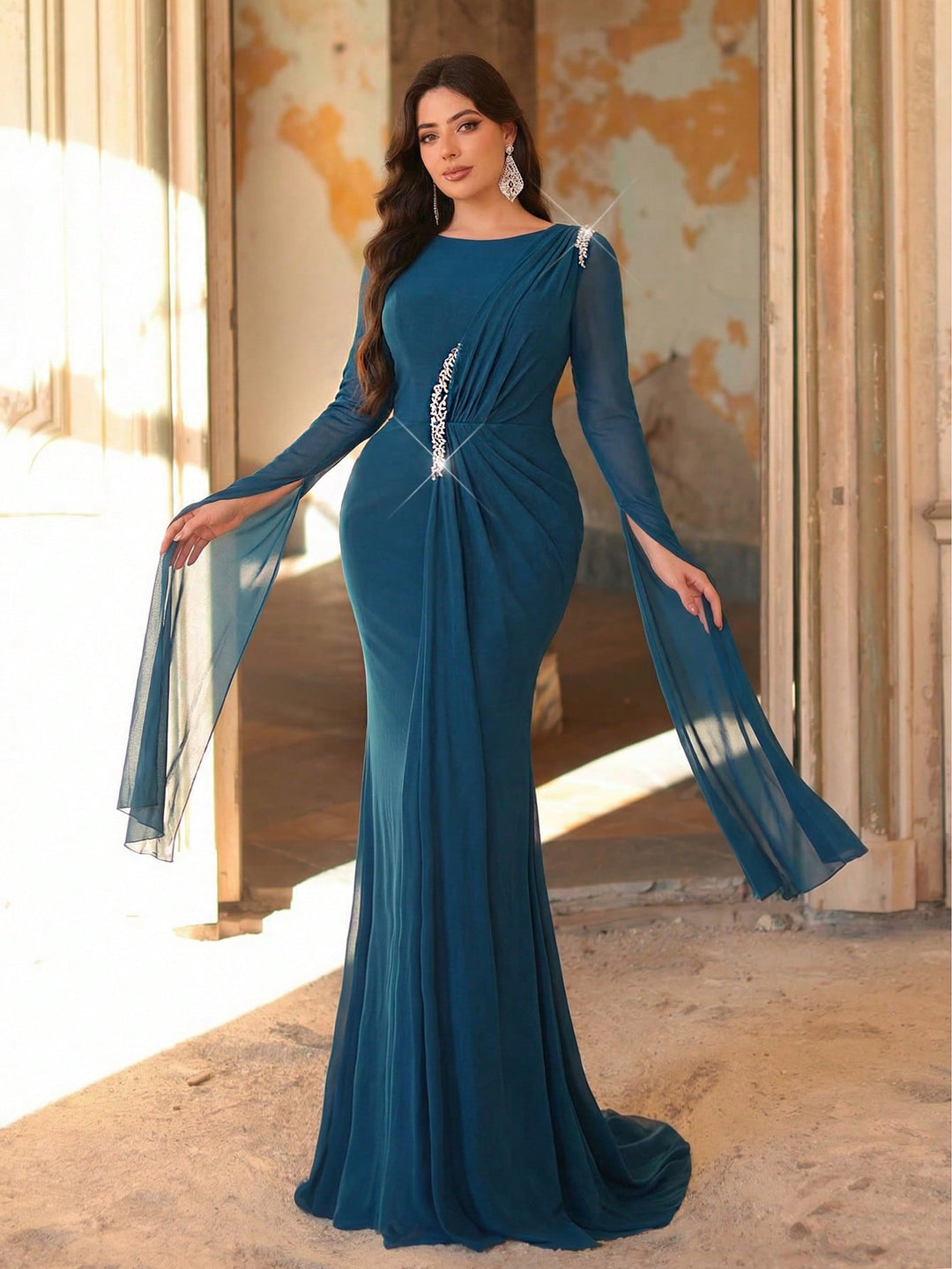 Rochie de ocazie SHEIN, albastru
