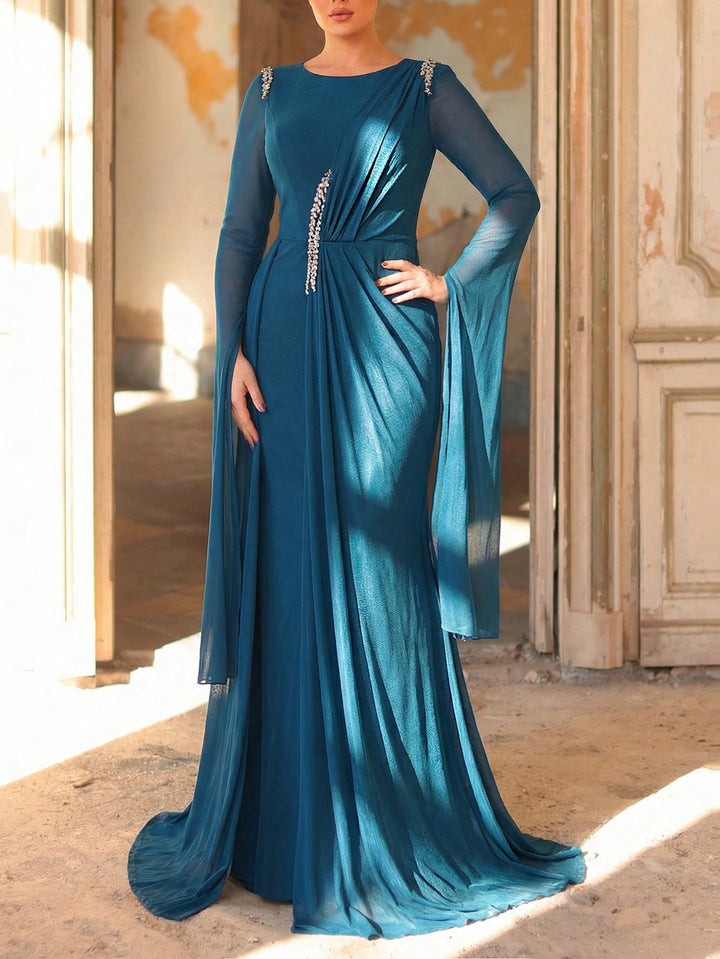 Rochie de ocazie SHEIN, albastru
