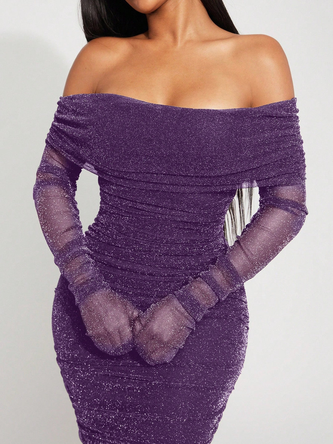 Rochie midi SHEIN, mov