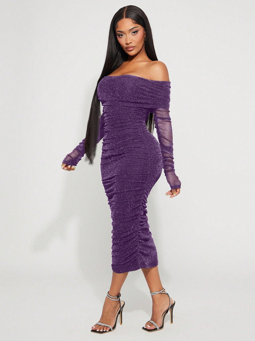 Rochie midi SHEIN, mov