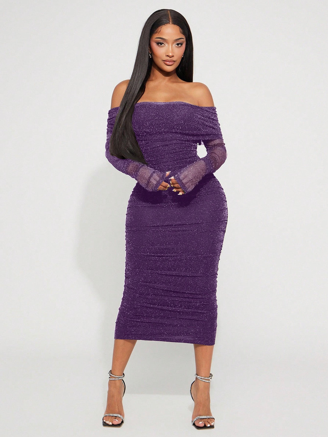Rochie midi SHEIN, mov
