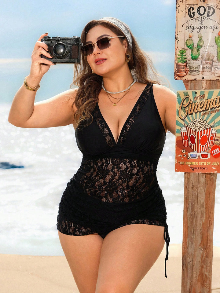 Rochie de baie SHEIN, negru