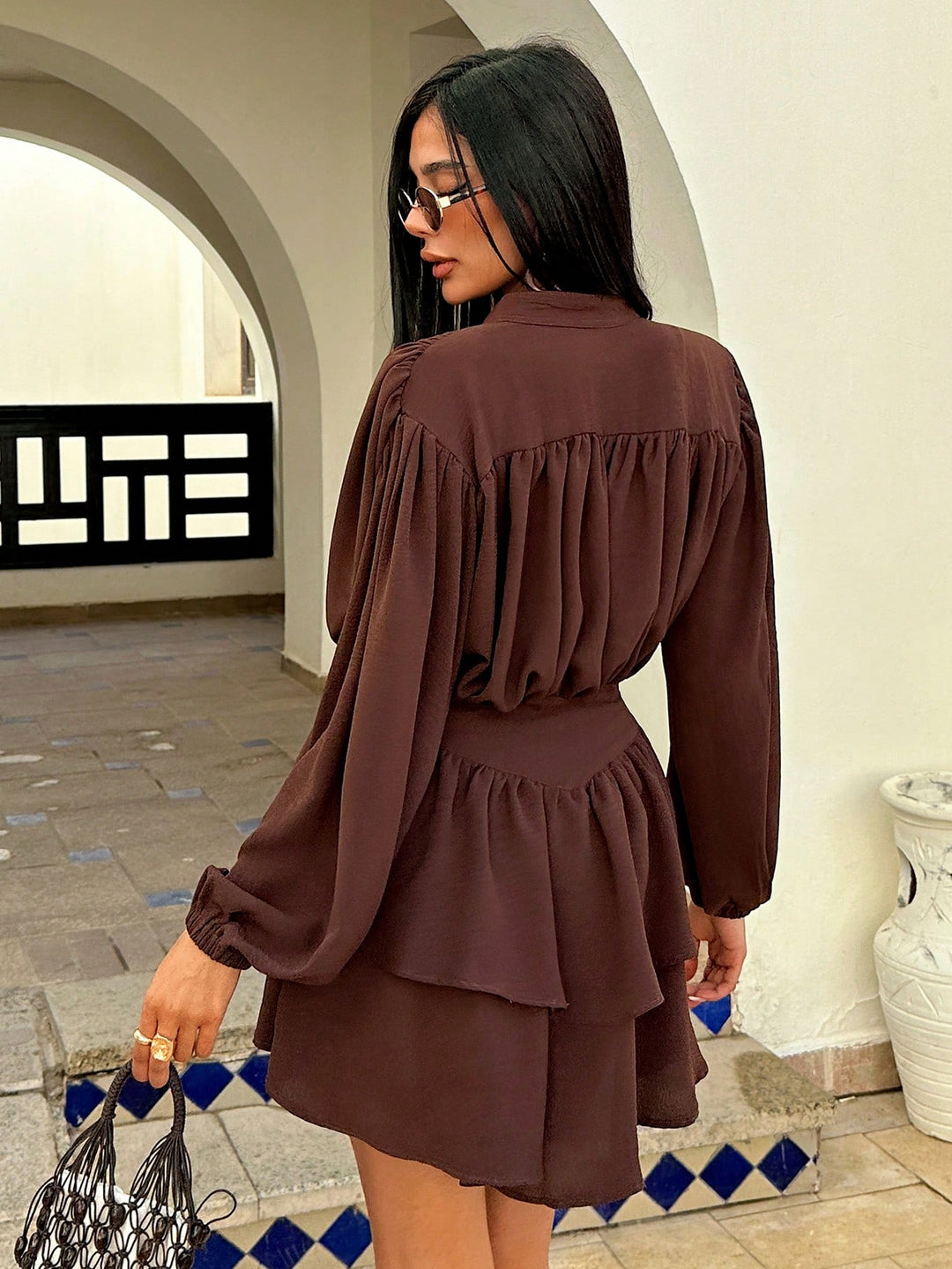 Rochie mini SHEIN, maro