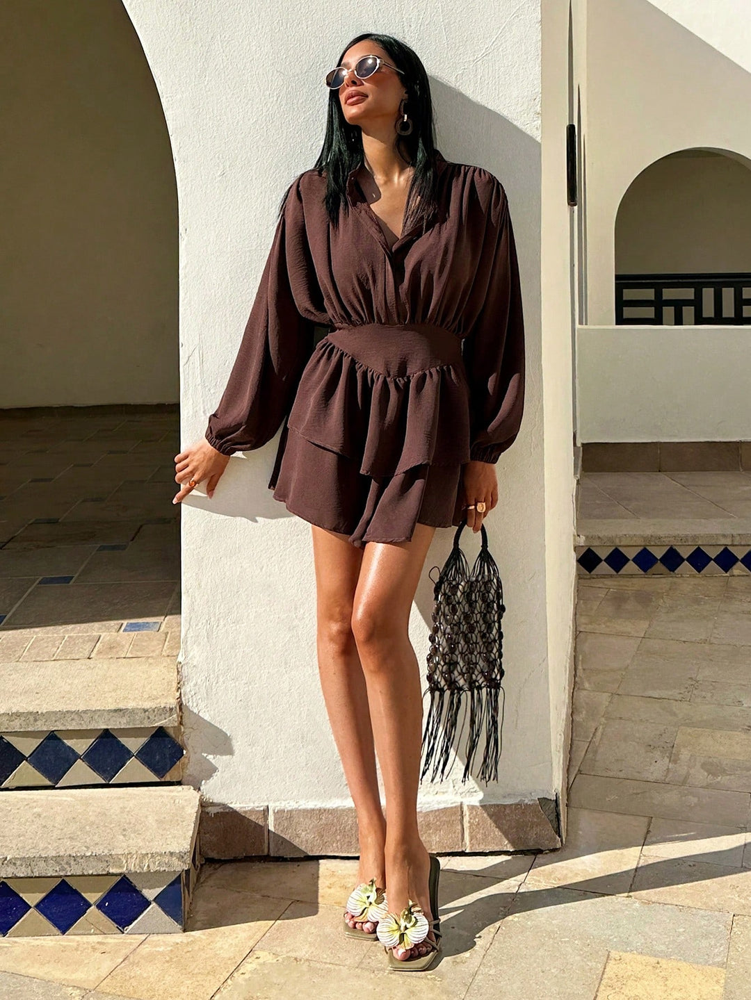 Rochie mini SHEIN, maro
