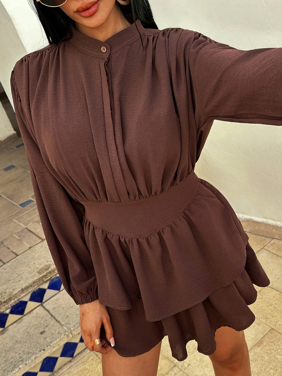 Rochie mini SHEIN, maro