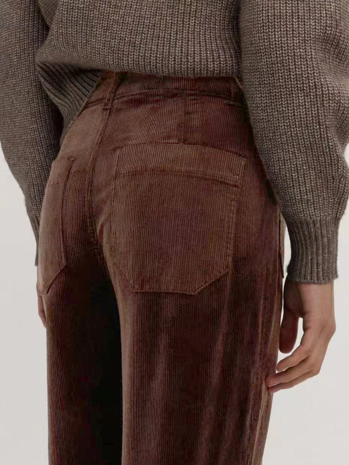 Pantaloni SHEIN, maro