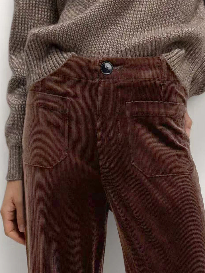 Pantaloni SHEIN, maro