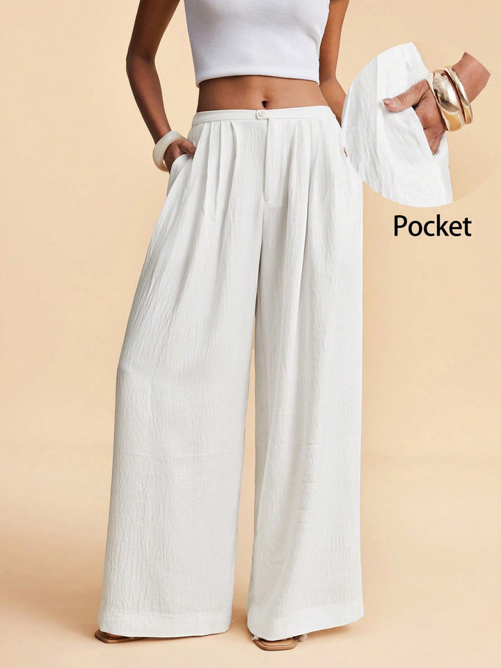 Pantaloni SHEIN, alb