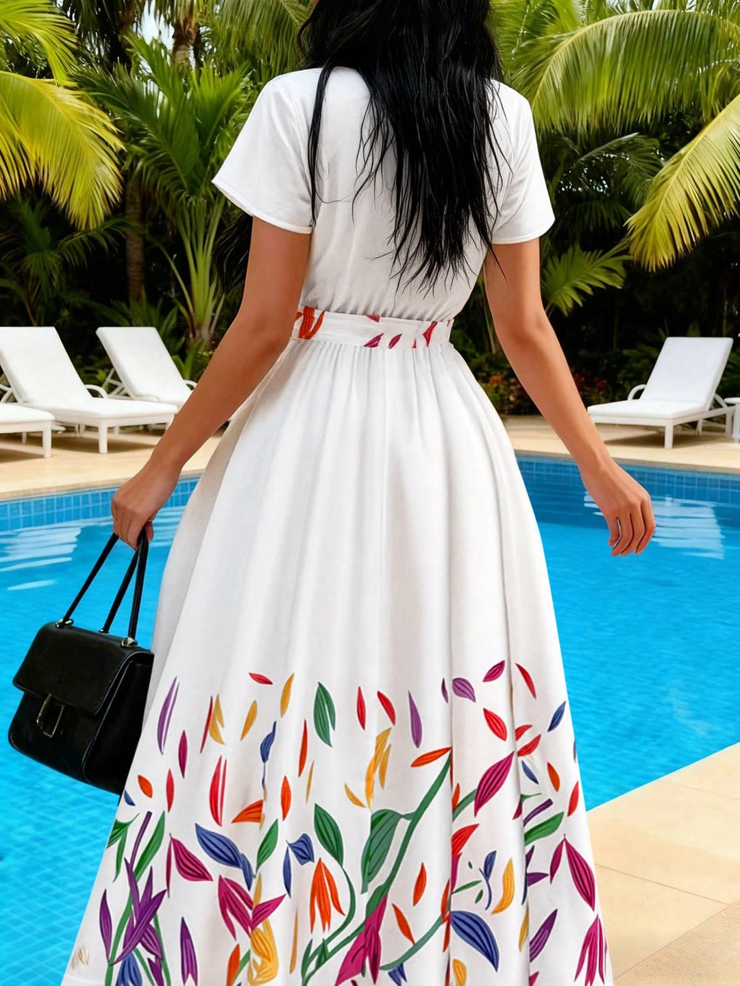 Rochie maxi SHEIN, alb