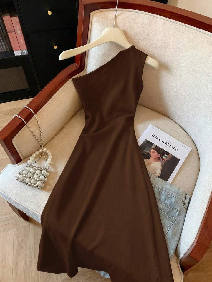 Rochie midi SHEIN, maro