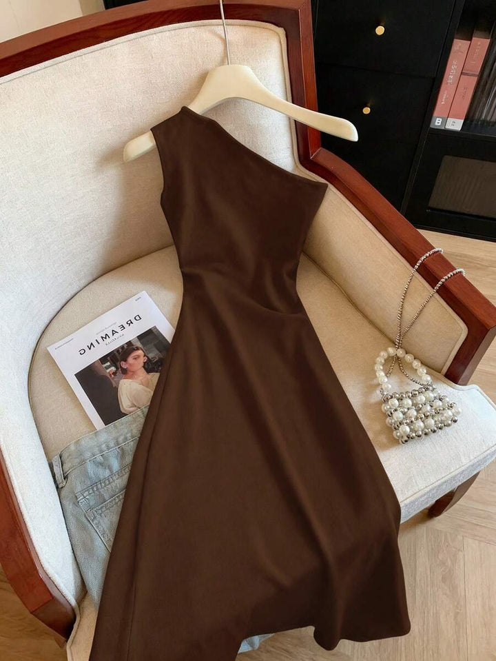 Rochie midi SHEIN, maro