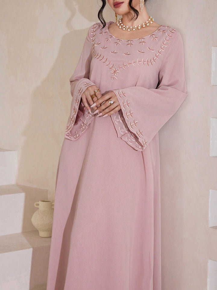 Set caftan și jalabiya SHEIN, roz