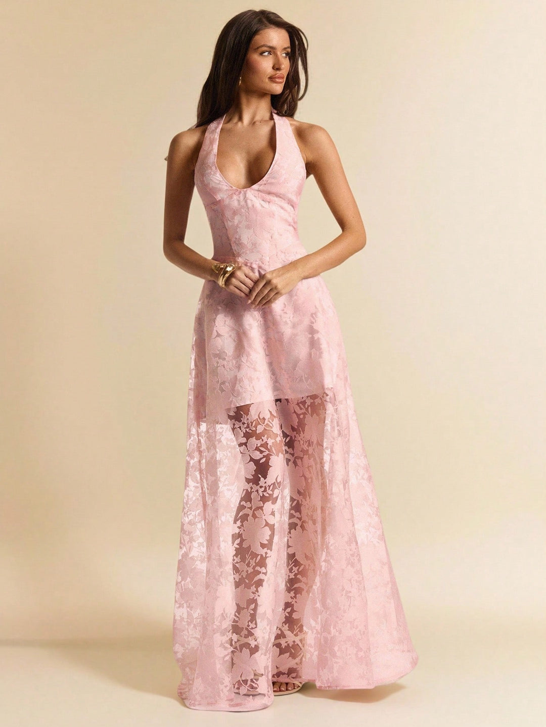 Rochie maxi SHEIN, roz