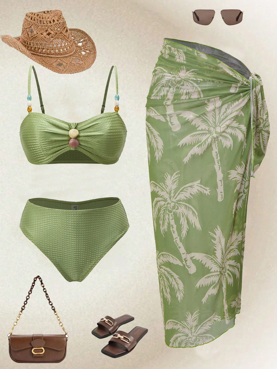 Set bikini SHEIN, verde