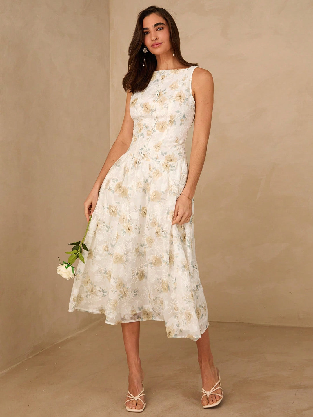 Rochie maxi SHEIN, alb