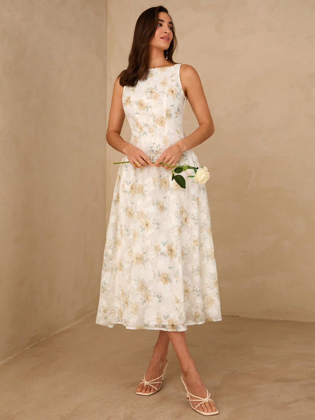 Rochie maxi SHEIN, alb