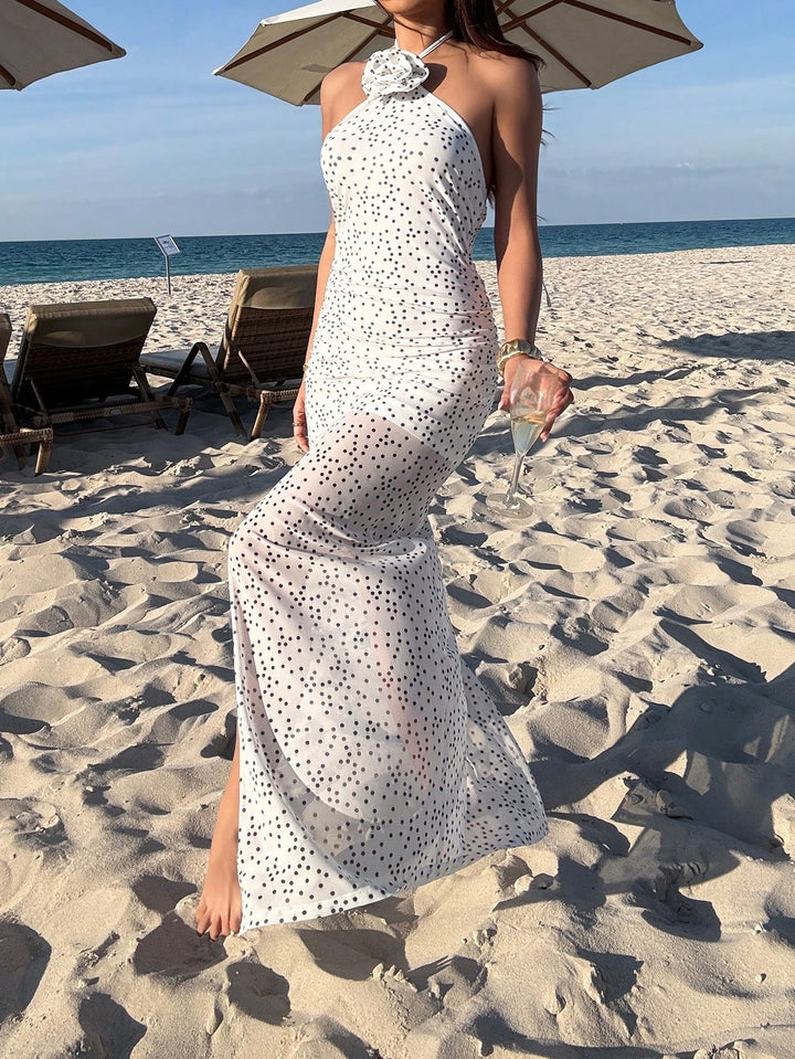 Rochie maxi SHEIN, alb