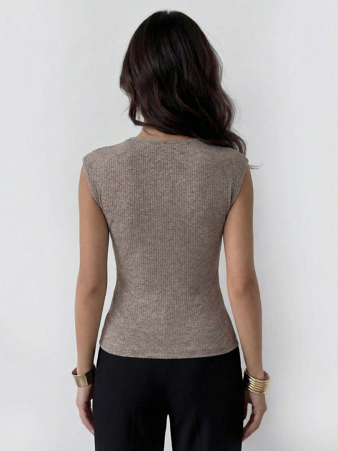 Top SHEIN, kaki