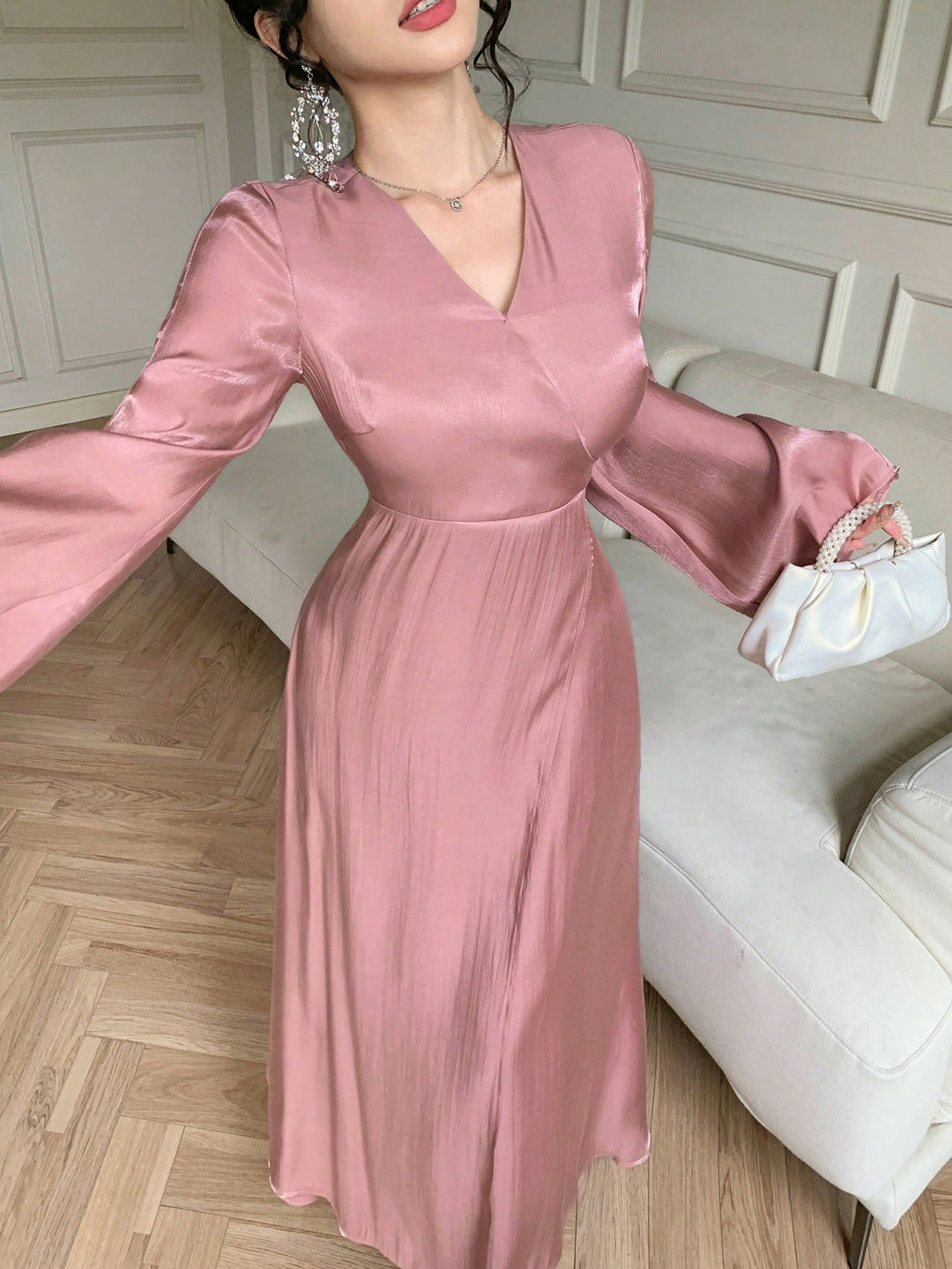 Rochie maxi SHEIN, roz