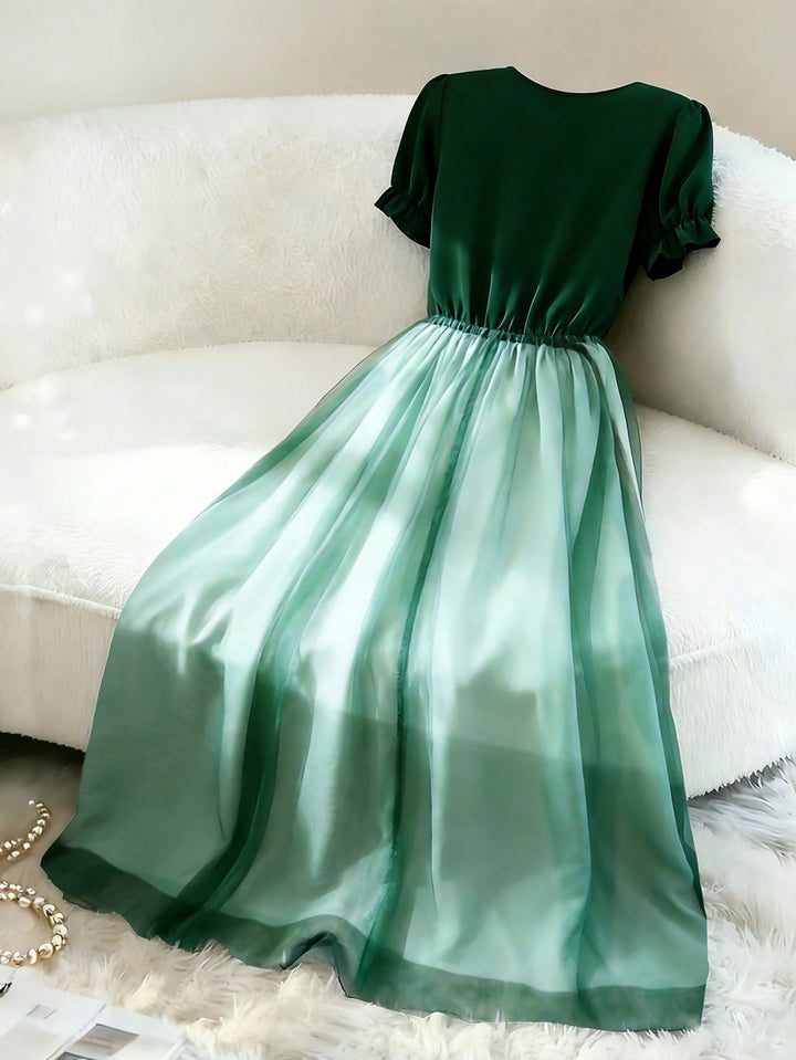 Rochie maxi SHEIN, verde