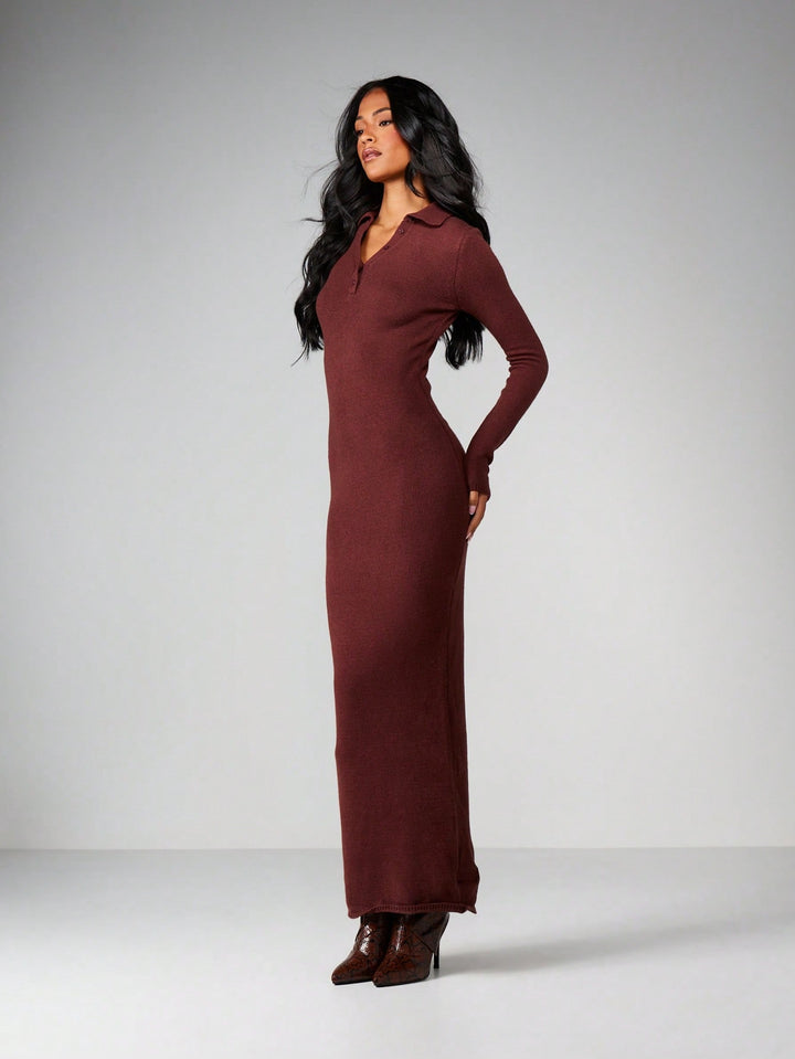 Rochie maxi SHEIN, maro