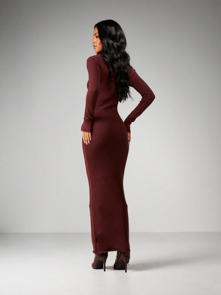 Rochie maxi SHEIN, maro
