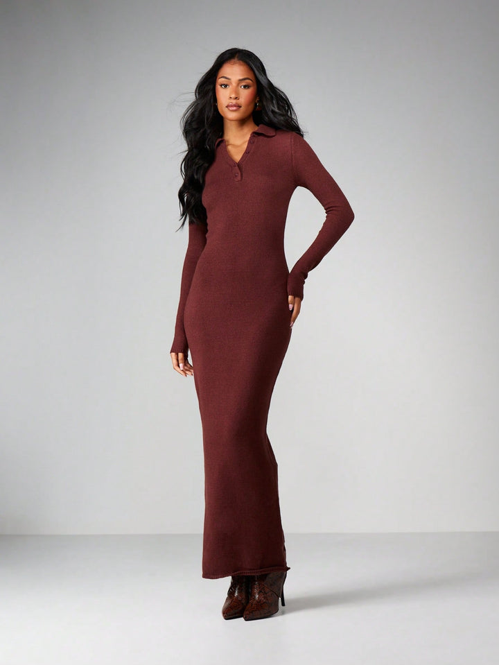 Rochie maxi SHEIN, maro