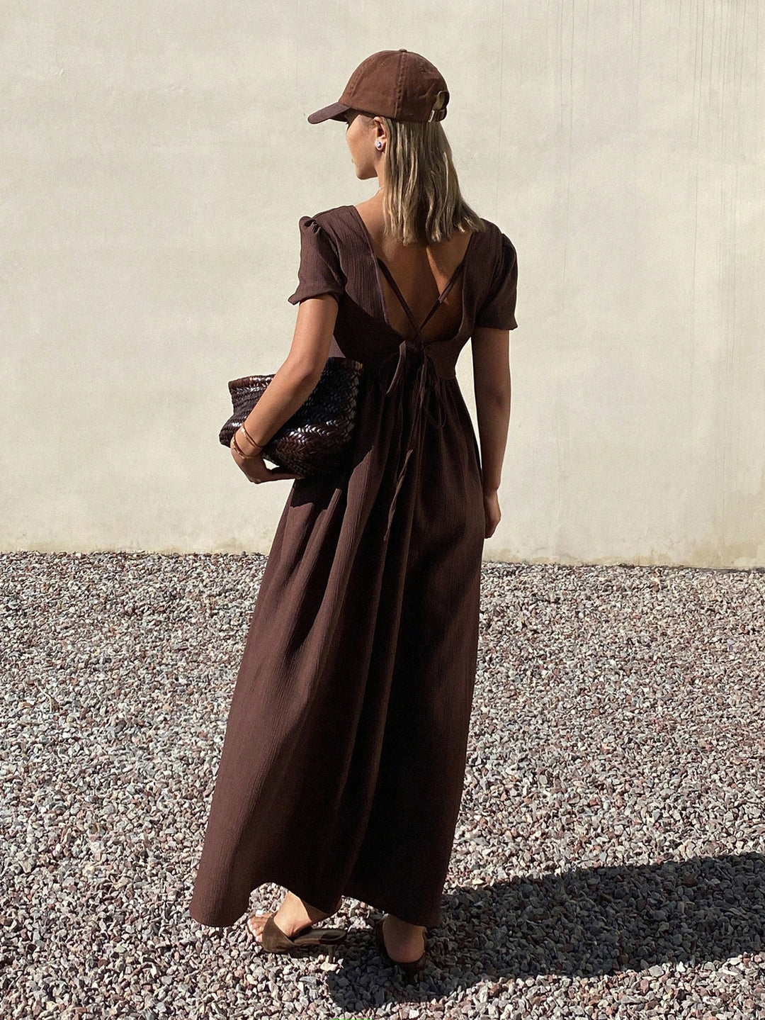 Rochie maxi SHEIN, maro