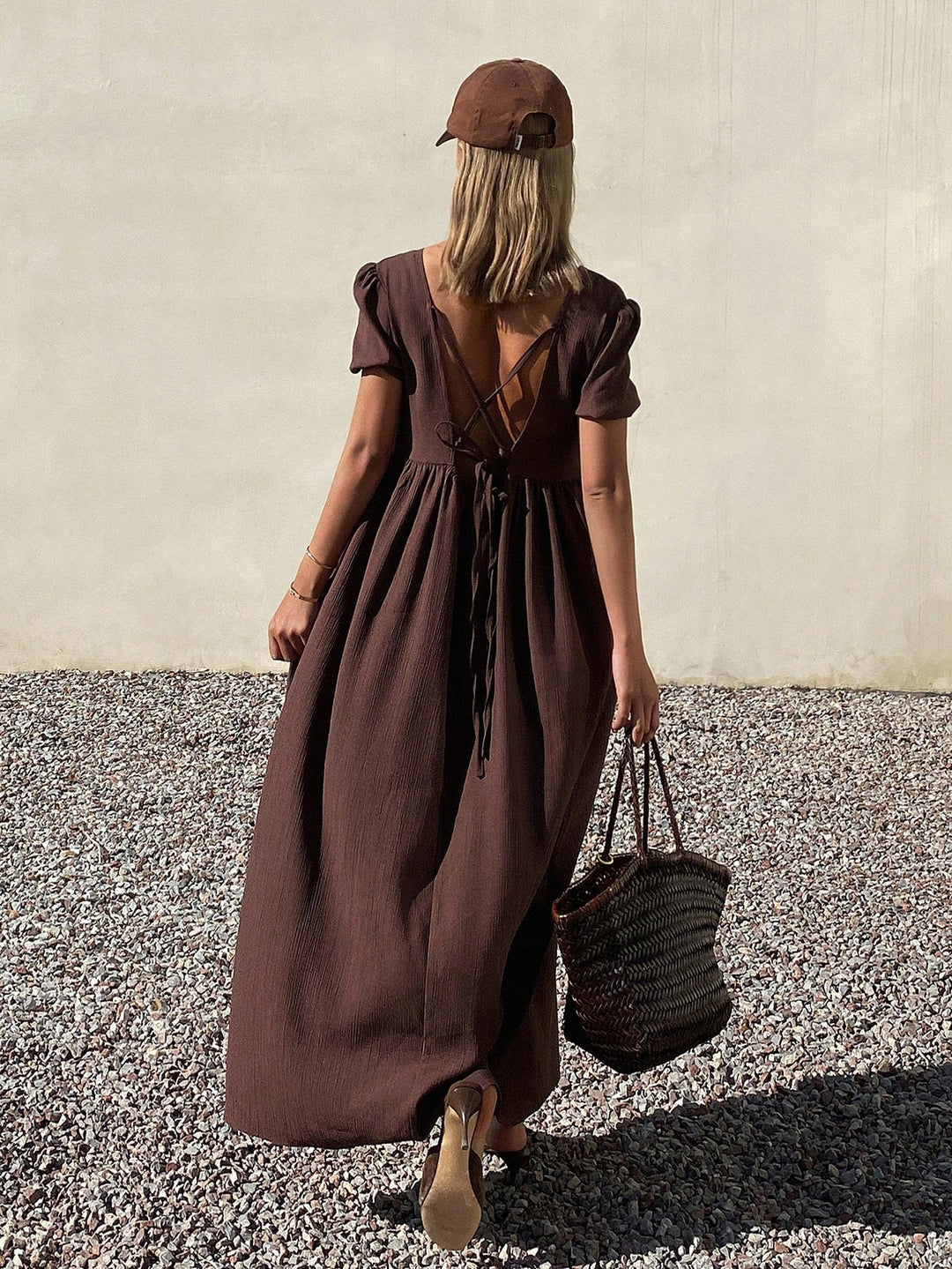 Rochie maxi SHEIN, maro