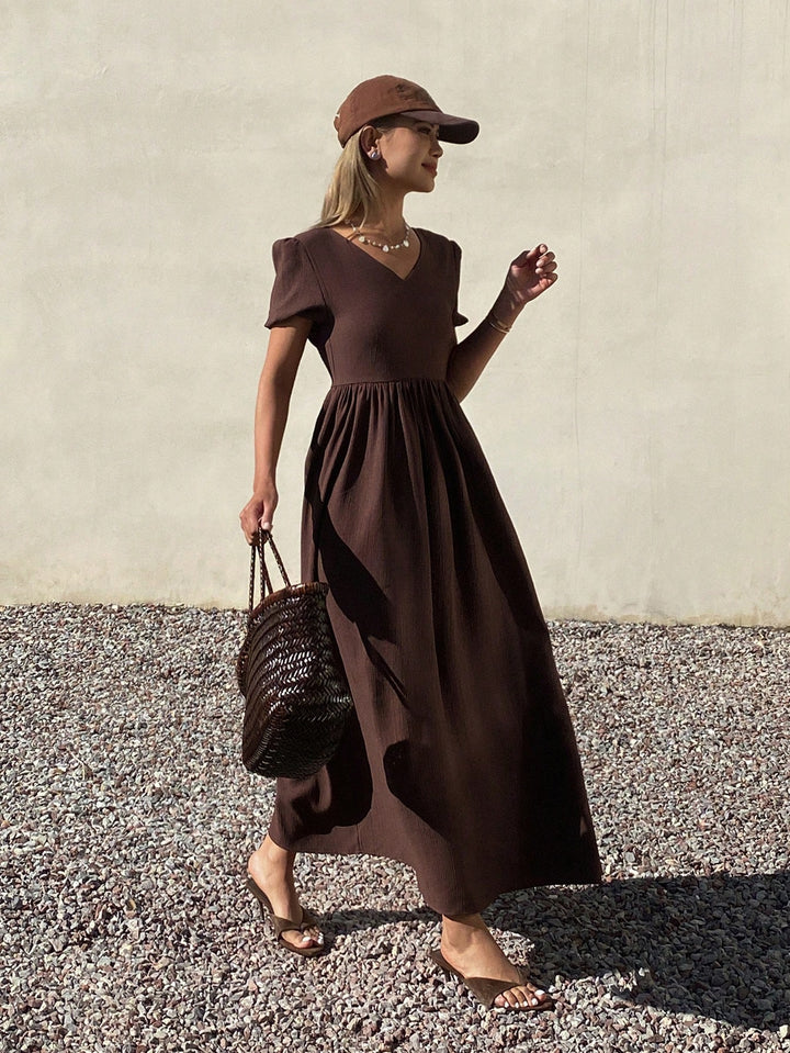Rochie maxi SHEIN, maro
