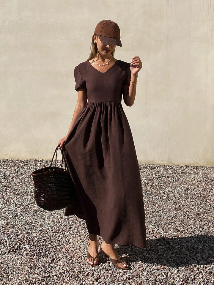 Rochie maxi SHEIN, maro