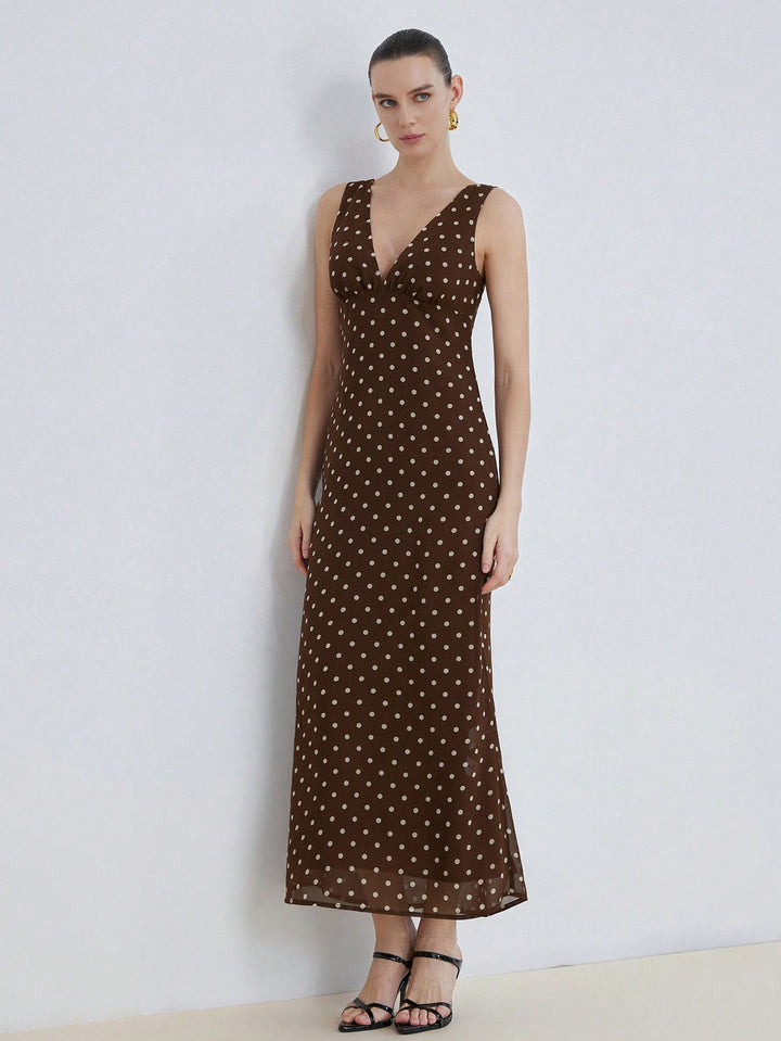 Rochie maxi SHEIN, maro