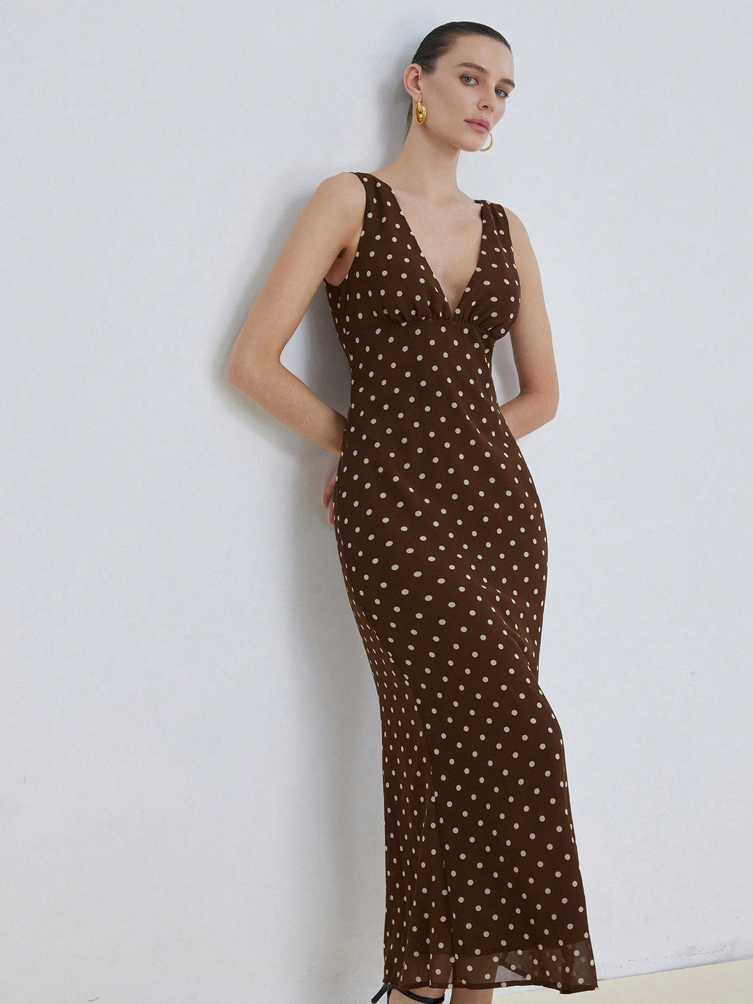 Rochie maxi SHEIN, maro