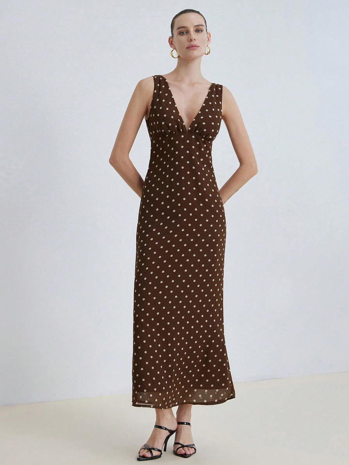 Rochie maxi SHEIN, maro