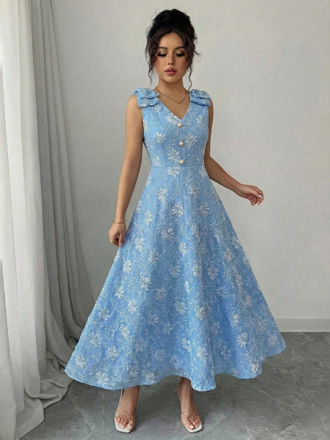 Rochie maxi SHEIN, albastru