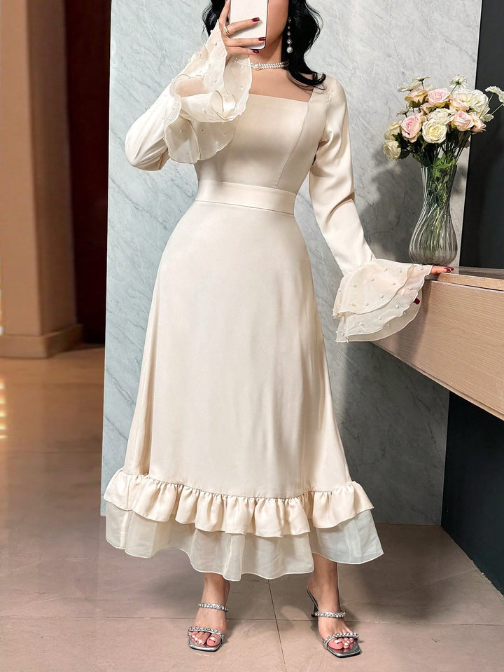 Rochie midi SHEIN, bej