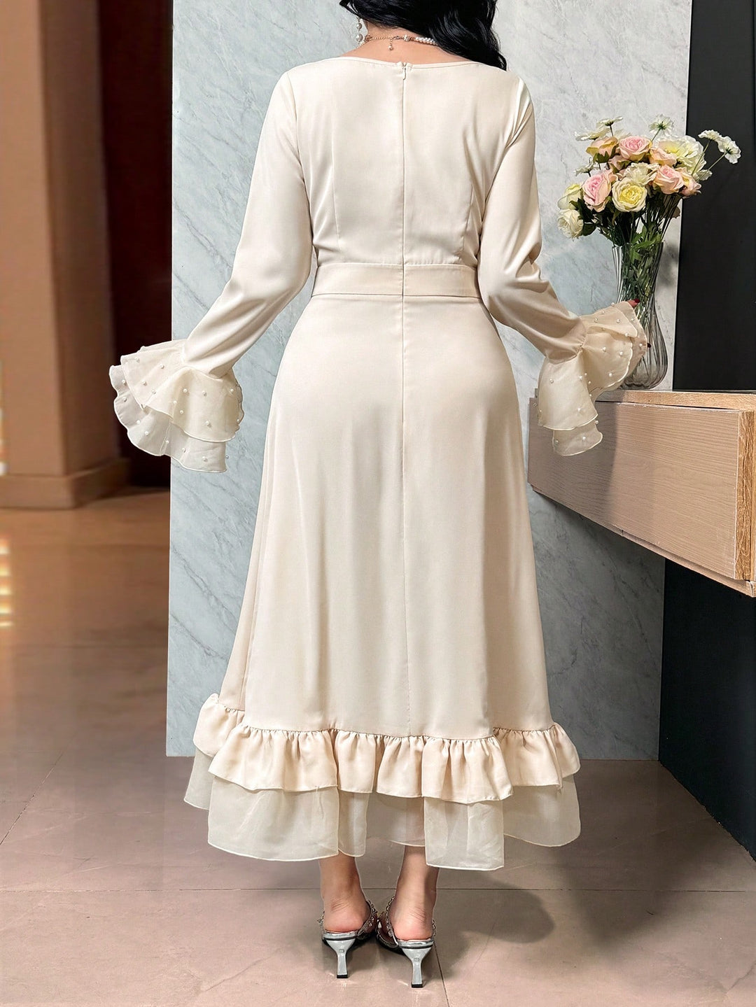 Rochie midi SHEIN, bej
