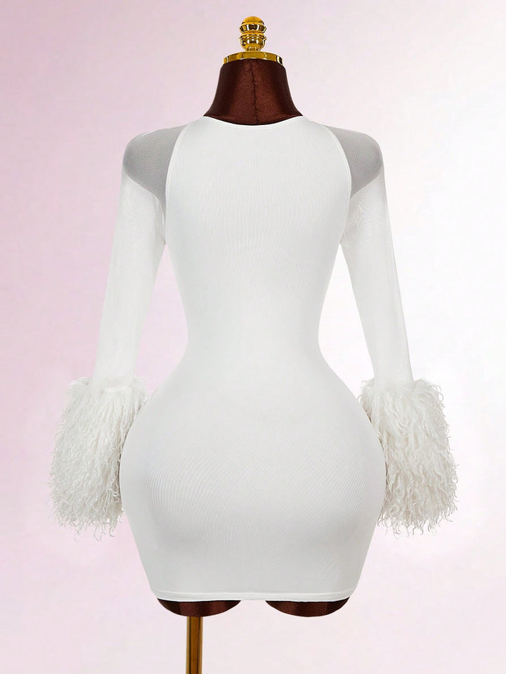 Rochie mini SHEIN, alb