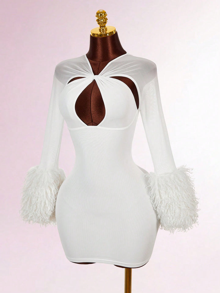Rochie mini SHEIN, alb