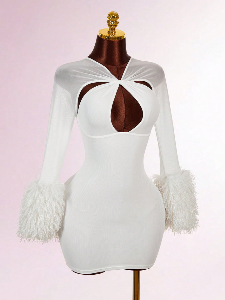 Rochie mini SHEIN, alb