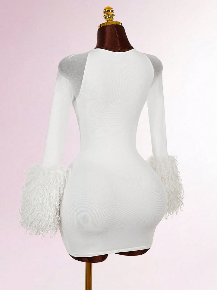 Rochie mini SHEIN, alb