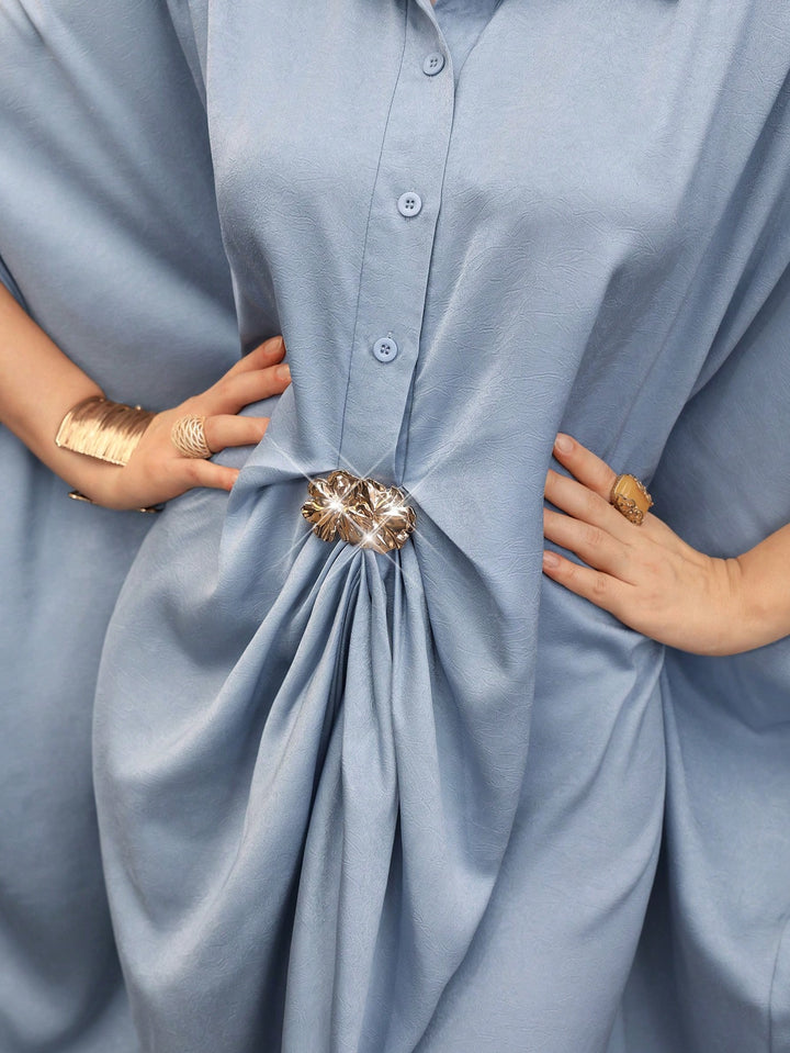 Set caftan și jalabiya SHEIN, albastru