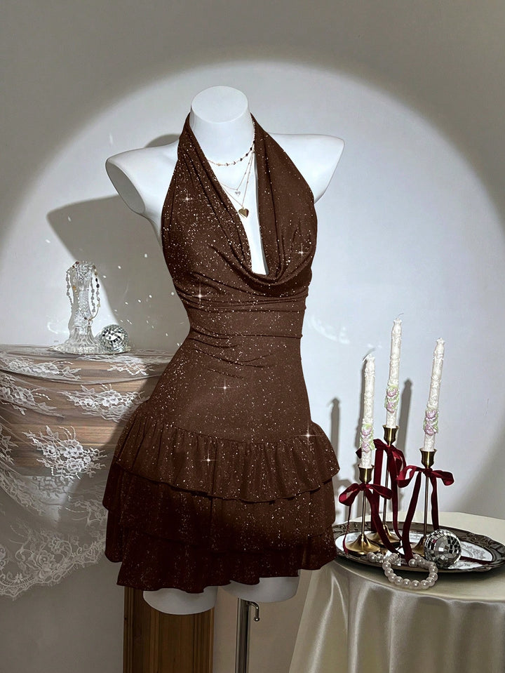 Rochie mini SHEIN, maro