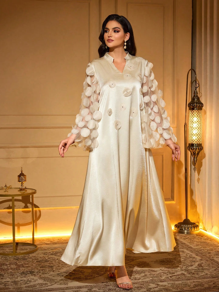 Rochie maxi SHEIN, crem