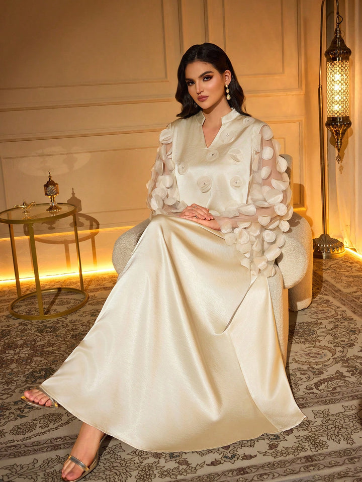Rochie maxi SHEIN, crem