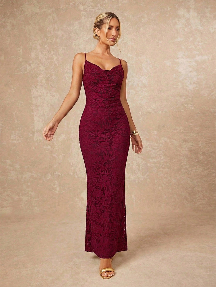 Rochie maxi SHEIN, maro