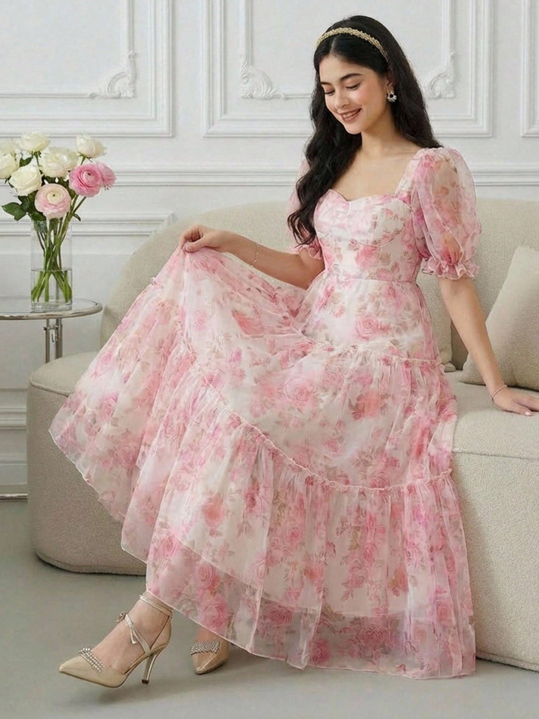 Rochie maxi SHEIN, roz