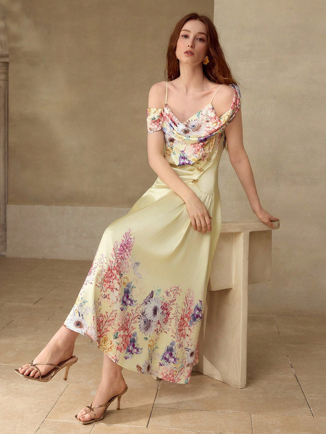 Rochie midi SHEIN, mix culori