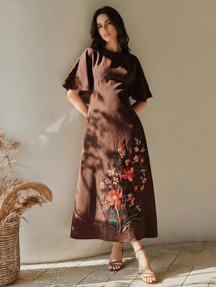 Rochie midi SHEIN, maro