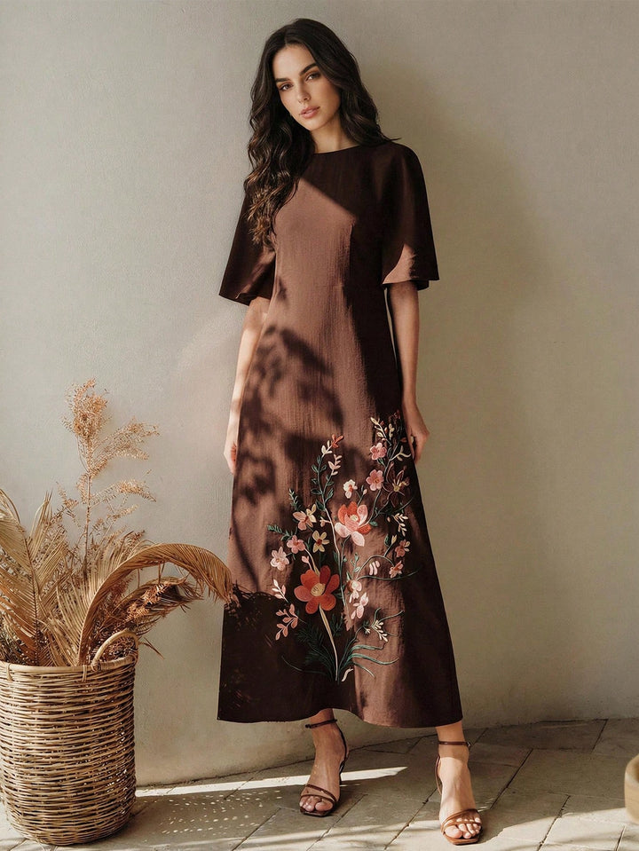 Rochie midi SHEIN, maro